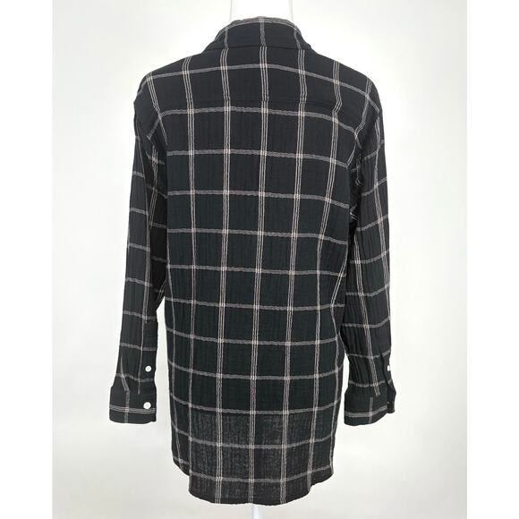 Madewell Oversized Ex Boyfriend Button Down Shirt Size XS Windowpane Classic - Picture 4 of 12